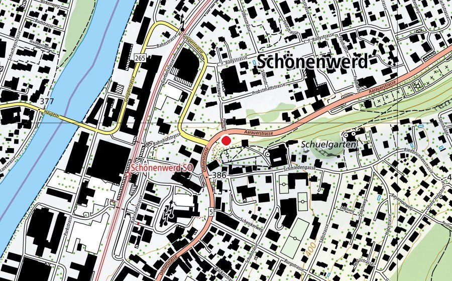 Mappa con la posizione di Bühl (Scuola)
