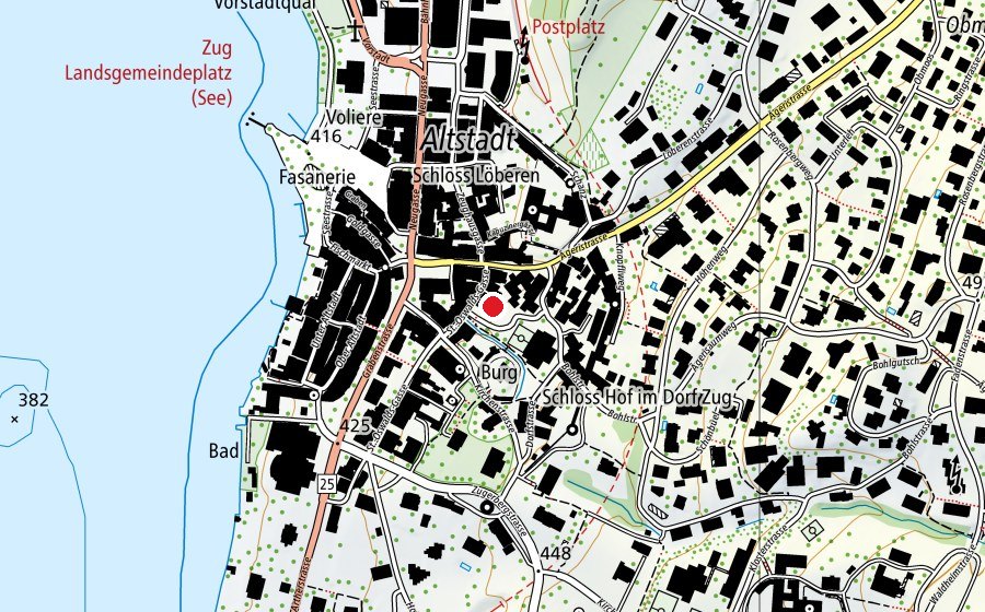 Mappa con la posizione di Burgbach (Scuola)