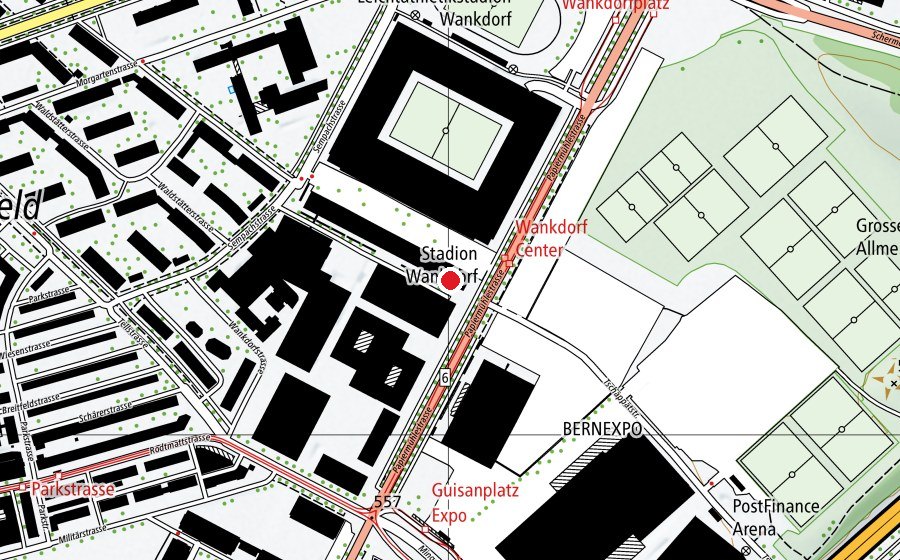 Karte mit dem Standort von bwd WB Weiterbildung Bern (Schule)