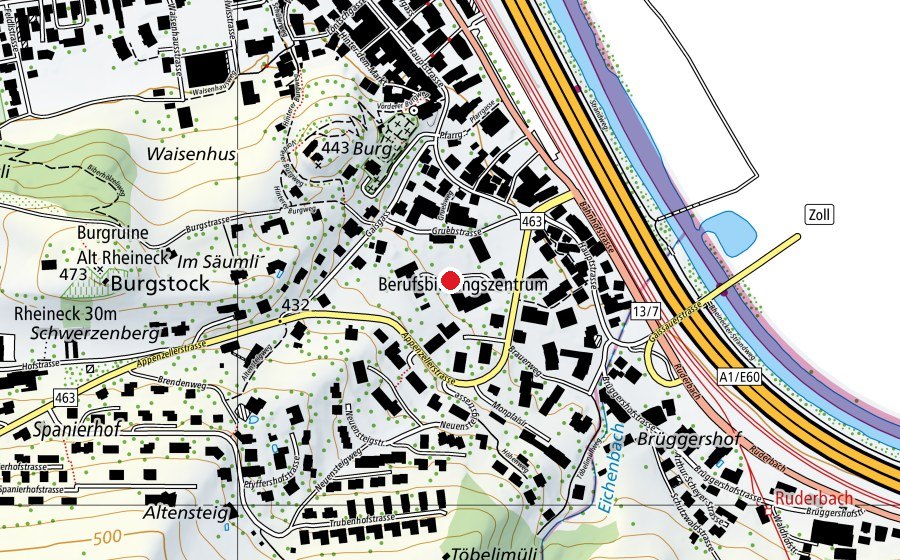 Carte indiquant l’emplacement de BZGS Custerhof (École)