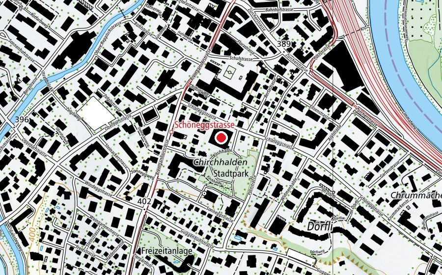 Carte indiquant l’emplacement de BZLT Berufsbildungszentrum Limmattal (École)