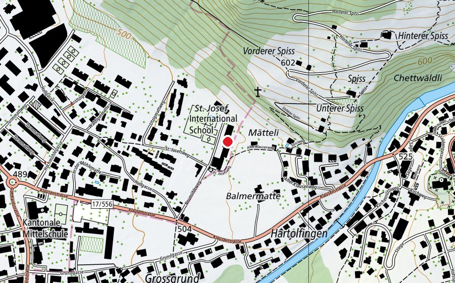 Mappa con la posizione di Campus Altdorf (Scuola)