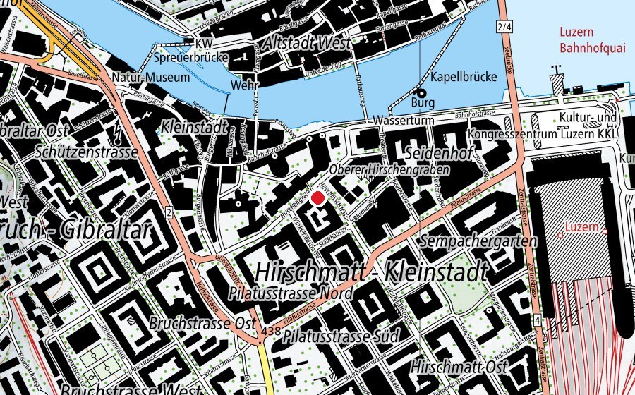 Map showing the location of Castle's language (School)