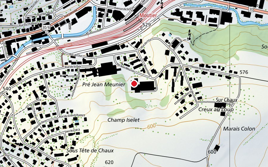 Mappa con la posizione di ceff Artisanat - Centre de formation professionnelle Berne francophone (Scuola)