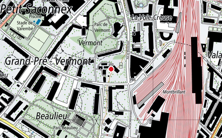 Mappa con la posizione di Centre médico-pédagogique de Vincy (Scuola)