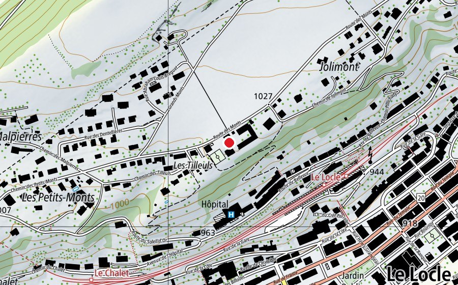 Mappa con la posizione di Centre pédagogique Les Billodes (Scuola)