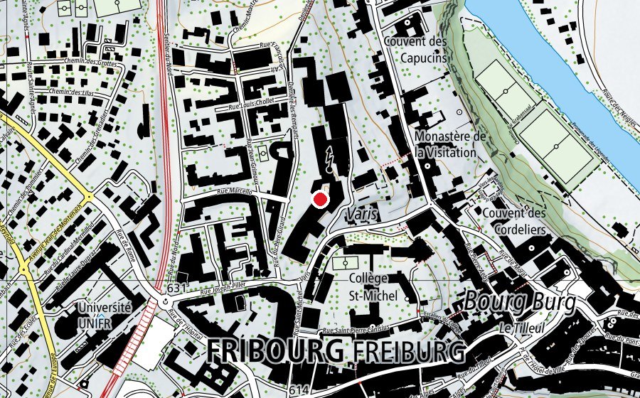 Mappa con la posizione di Centre professionnel cantonal (Scuola)