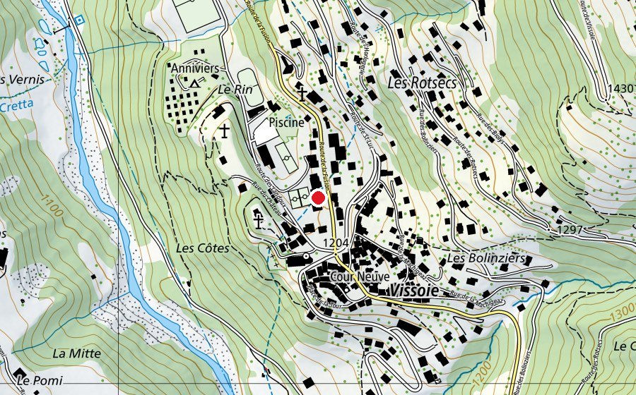 Mappa con la posizione di Centre Scolaire d'Anniviers (Scuola)