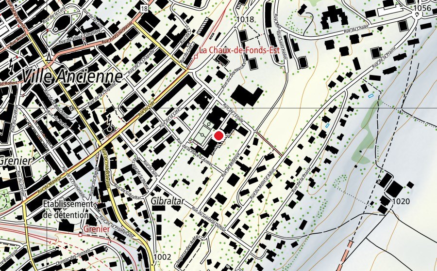 Carte indiquant l’emplacement de Centre scolaire de Bellevue (École)