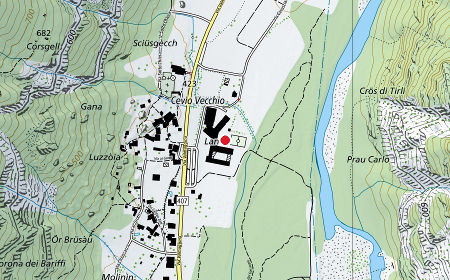 Mappa con la posizione di Centro scolastico Cevio (Scuola)