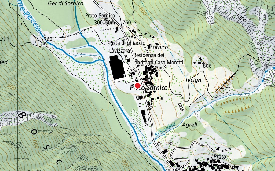 Map showing the location of Centro Scolastico Lavizzara (School)