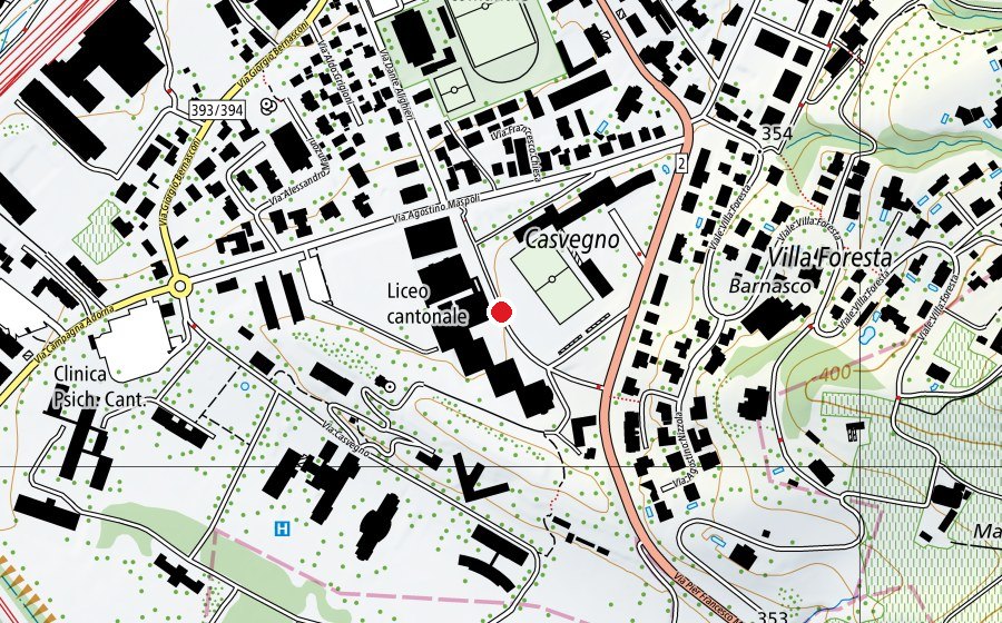 Mappa con la posizione di Centro studi Mendrisio (Scuola)