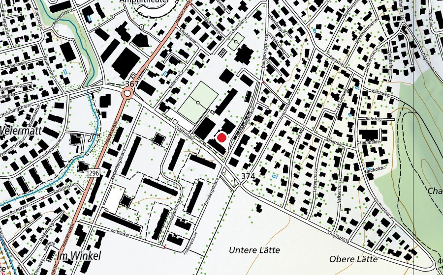 Mappa con la posizione di Chapfschulhaus (Scuola)