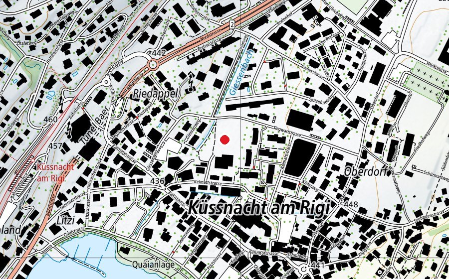 Map showing the location of Chaspersmatte (School)