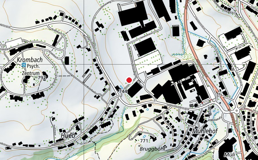 Map showing the location of Christliche Schule Herisau (School)