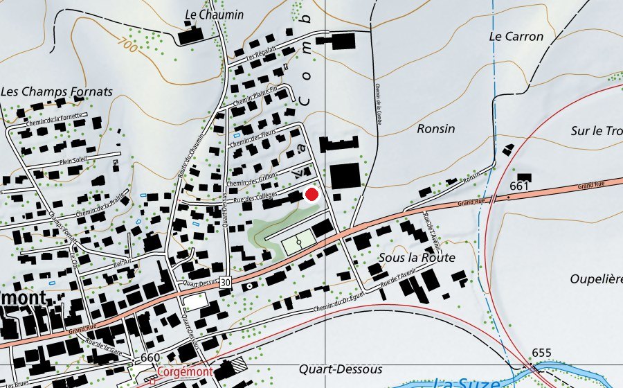 Map showing the location of classe de Soutien de l’ESBV (School)
