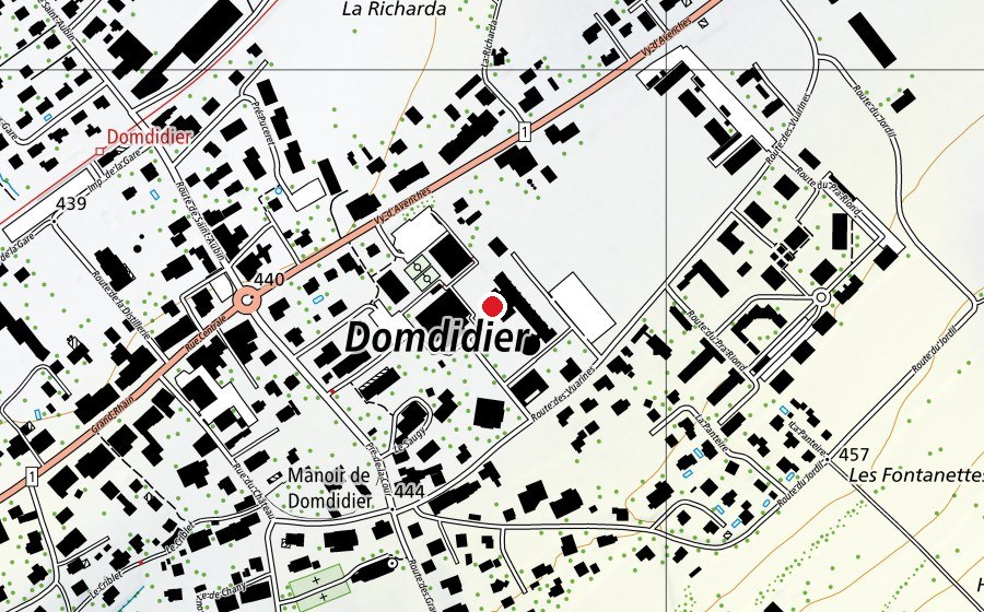 Mappa con la posizione di CO de Domdidier (Scuola)