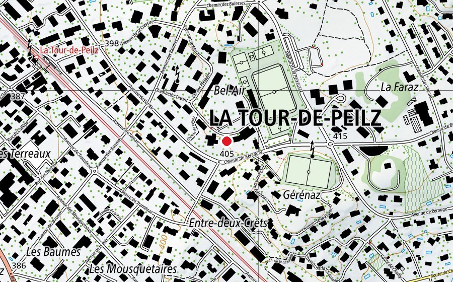 Mappa con la posizione di Collège Bel-Air (Scuola)