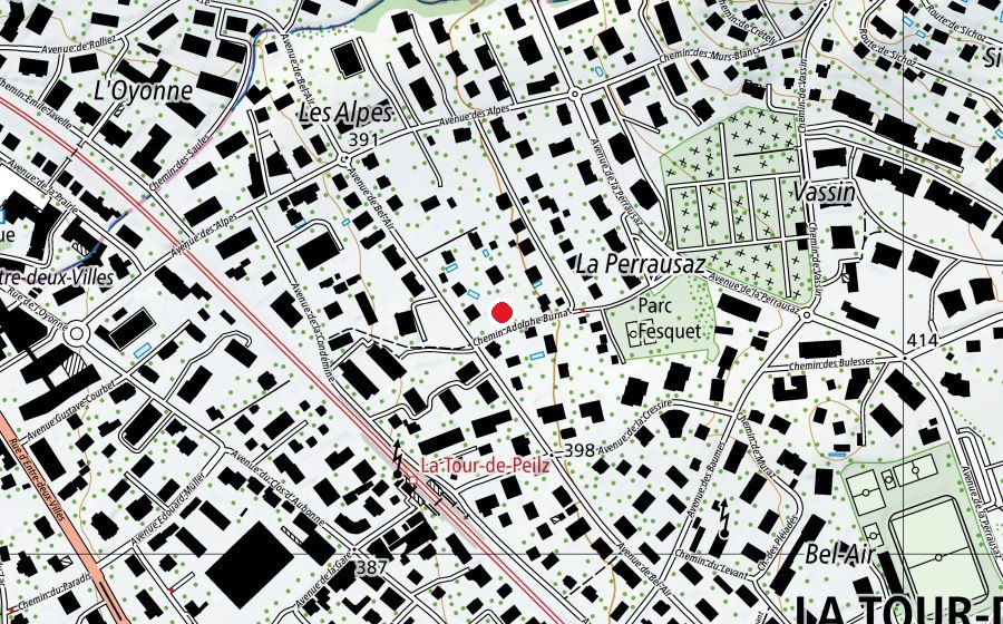 Carte indiquant l’emplacement de Collège Cadet-Rousselle (École)