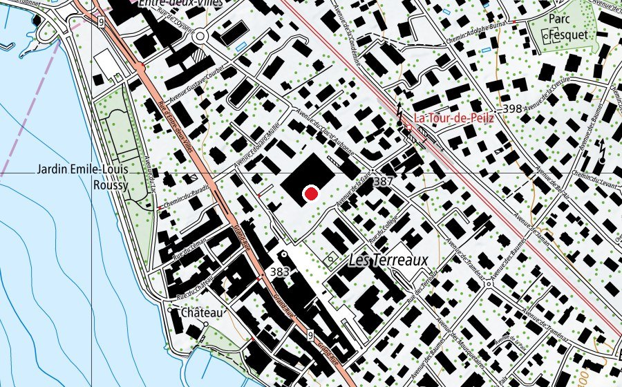 Carte indiquant l’emplacement de Collège Courbet (École)