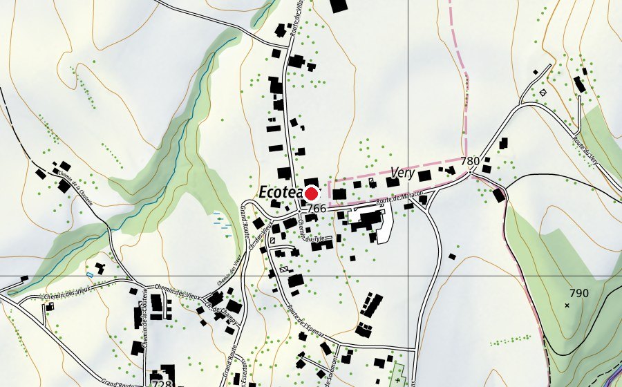 Mappa con la posizione di Collège d'Ecoteaux (Scuola)