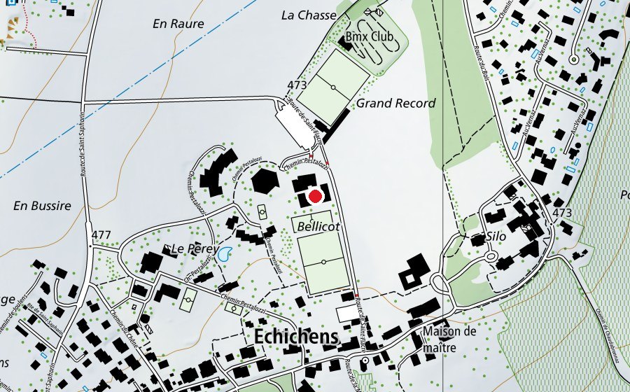 Carte indiquant l’emplacement de Collège de Bellicot (École)