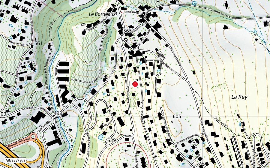 Map showing the location of Collège de Brent (School)