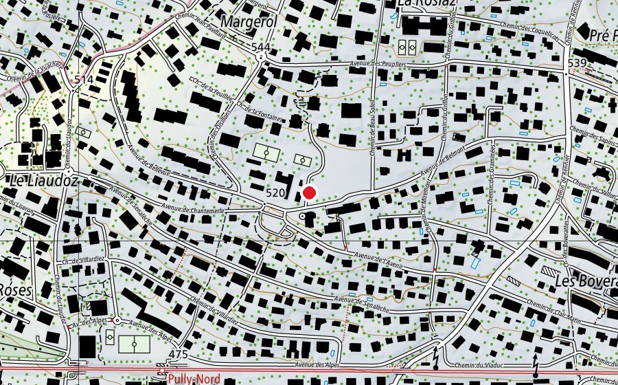 Carte indiquant l’emplacement de Collège de Chantemerle (École)