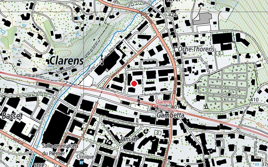 Mappa con la posizione di Collège de Clarens-Gare (Scuola)