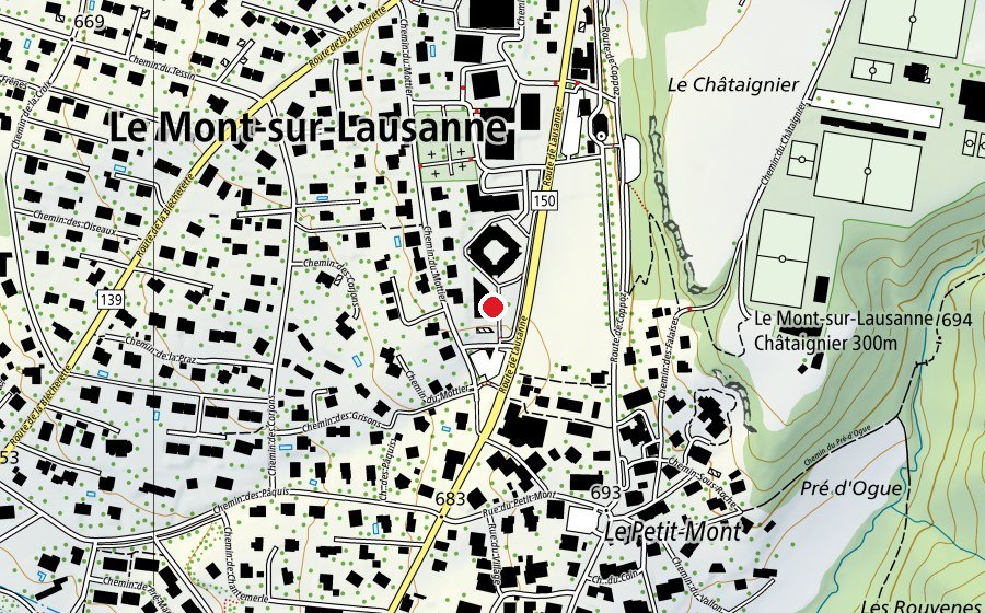 Karte mit dem Standort von Collège de Crétalaison (Schule)