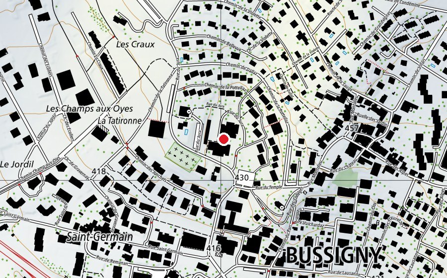 Carte indiquant l’emplacement de Collège de Dallaz (École)