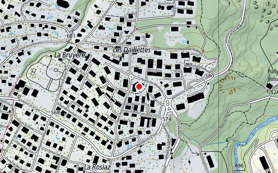 Map showing the location of Collège de Fontanettaz (School)