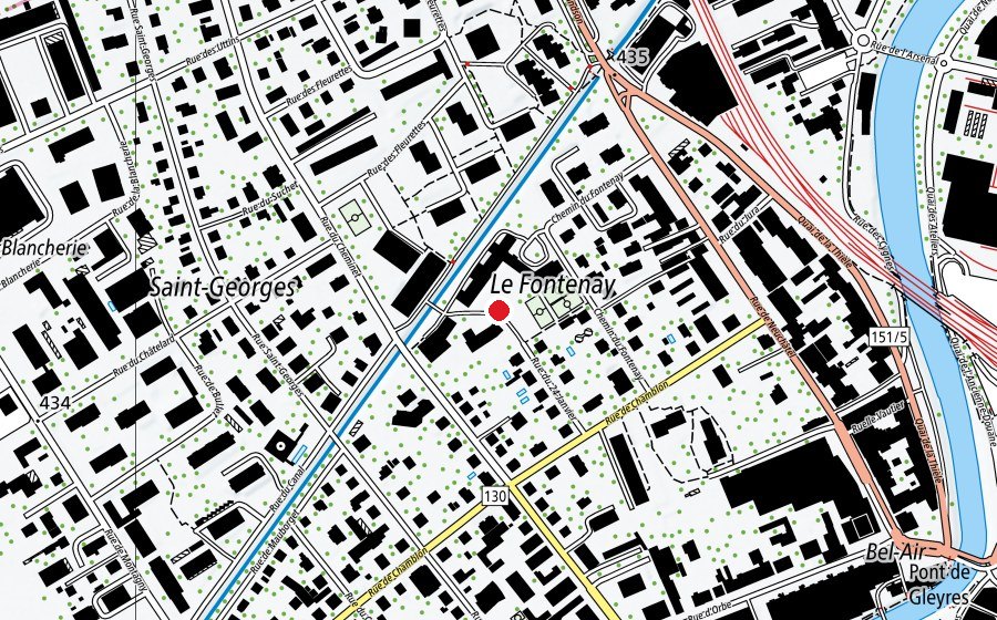 Carte indiquant l’emplacement de Collège de Fontenay (École)
