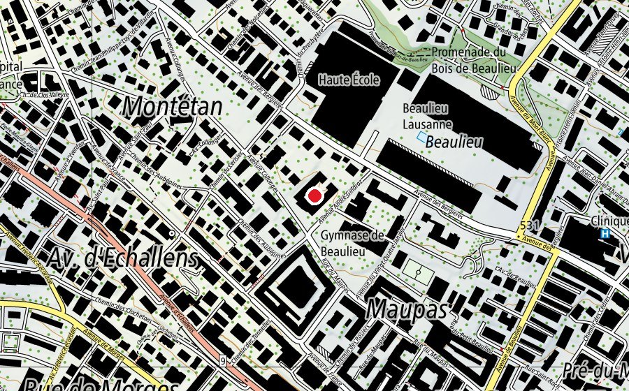Karte mit dem Standort von Collège de Fréminet (Schule)