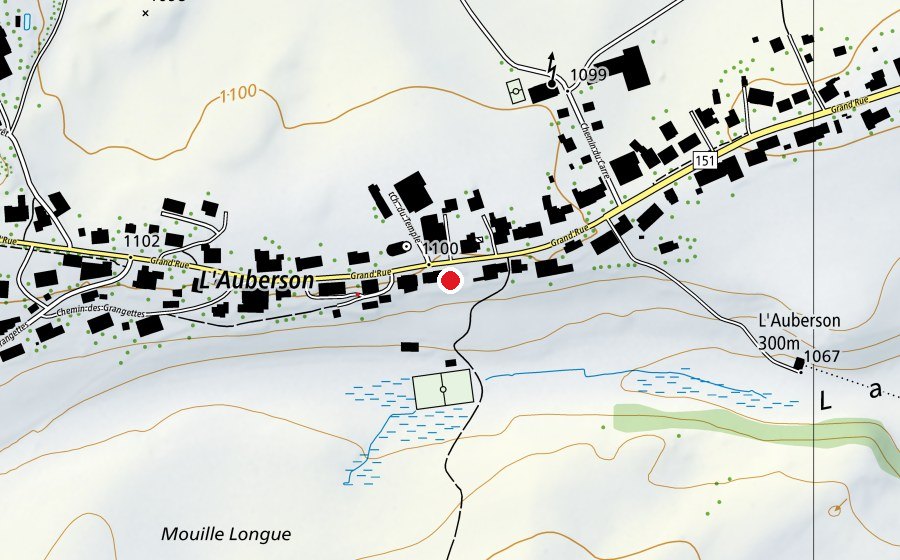 Carte indiquant l’emplacement de Collège de L'Auberson (École)