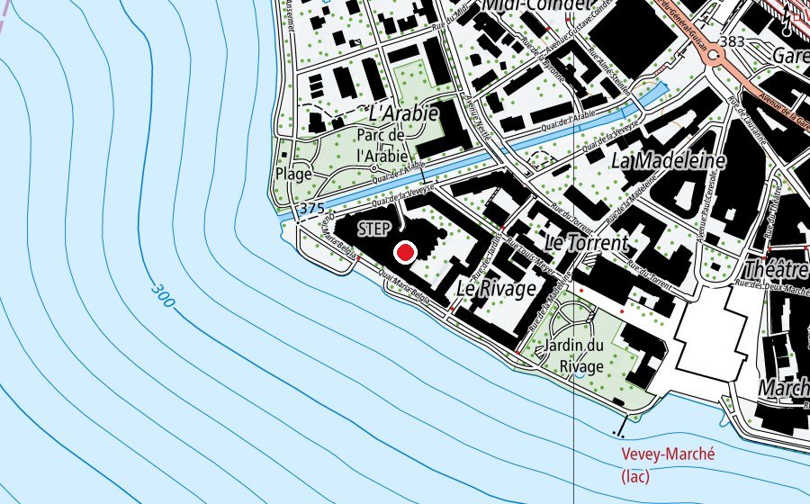 Carte indiquant l’emplacement de Collège de l'Aviron (École)