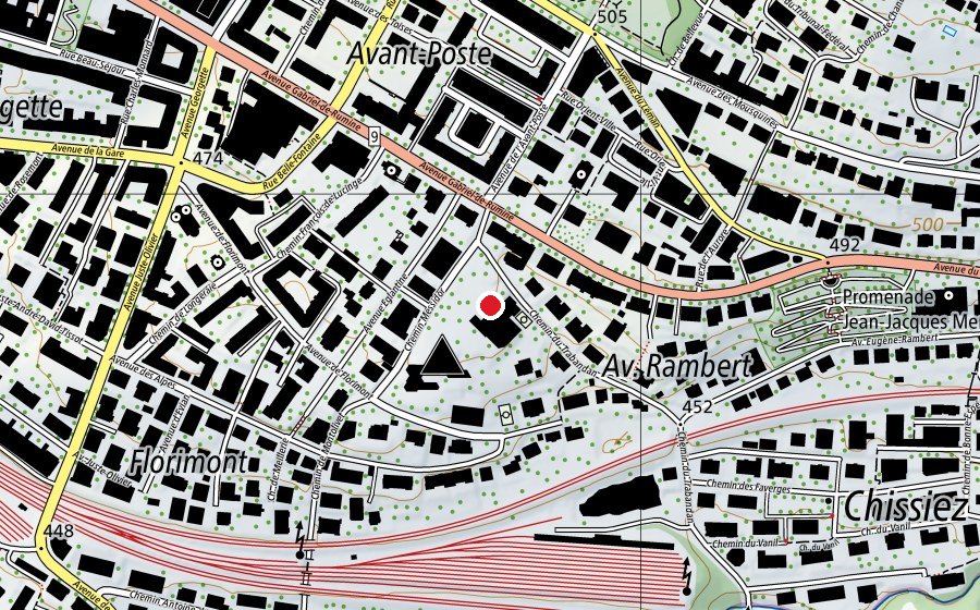 Mappa con la posizione di Collège de l'Eglantine (Scuola)