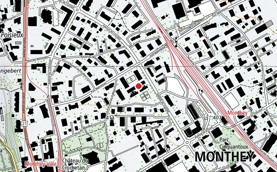 Map showing the location of Collège de l'Europe (School)
