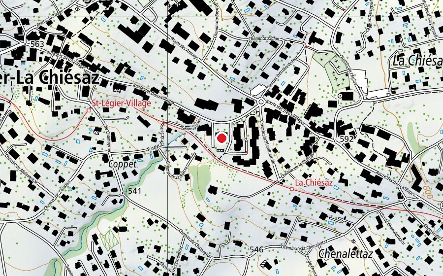 Map showing the location of Collège de La Chiésaz (School)