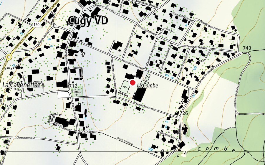 Mappa con la posizione di Collège de la Combe (Scuola)