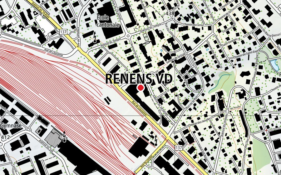 Carte indiquant l’emplacement de Collège de la croisée (École)