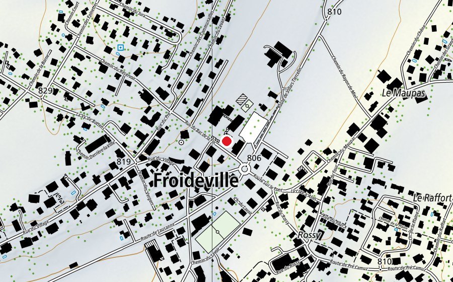 Carte indiquant l’emplacement de Collège de la Fontaine (École)