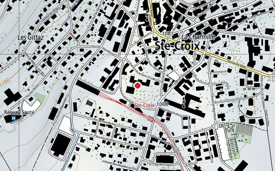 Mappa con la posizione di Collège de la Gare (Scuola)