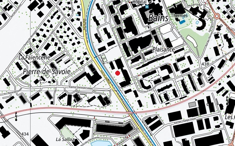Carte indiquant l’emplacement de Collège de la Passerelle (École)