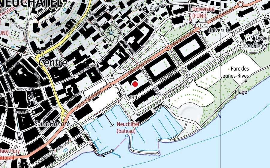 Carte indiquant l’emplacement de Collège de la Promenade (École)