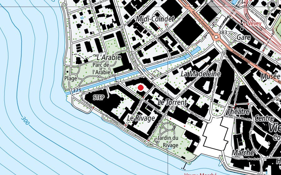 Mappa con la posizione di Collège de la Veveyse (Scuola)