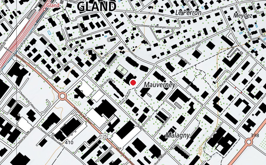 Mappa con la posizione di Collège de Mauverney (Scuola)