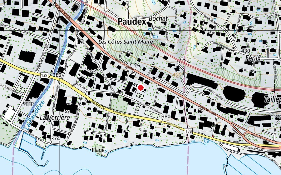 Mappa con la posizione di Collège de Paudex (Scuola)