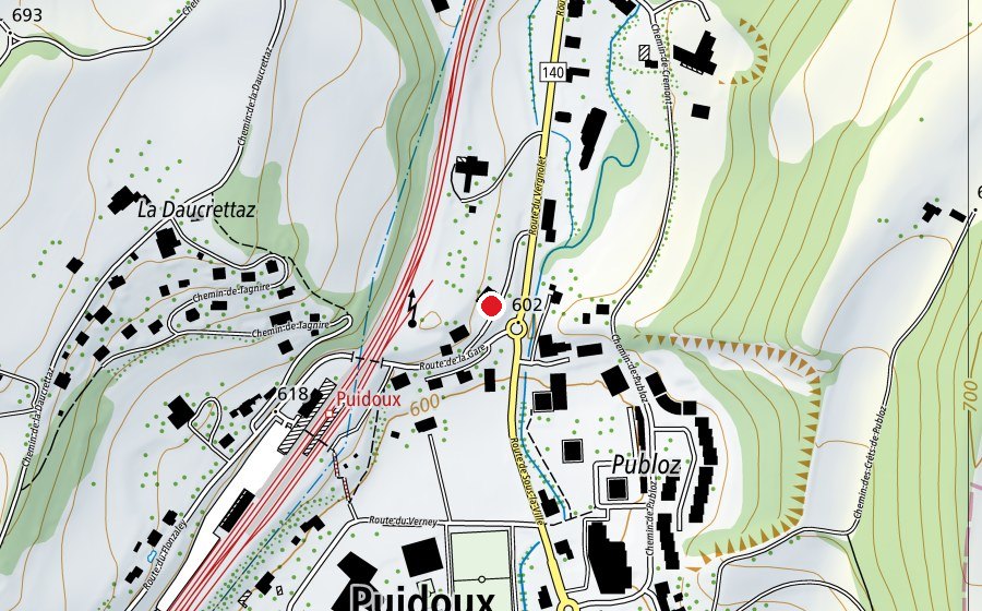 Mappa con la posizione di Collège de Publoz (Scuola)