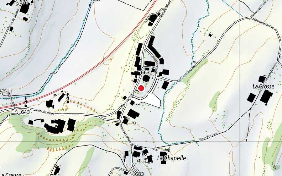 Map showing the location of Collège de Puidoux-Village (School)